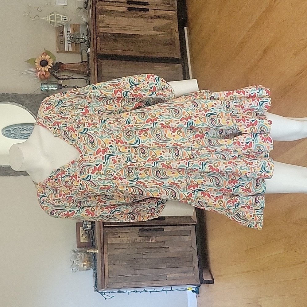 Marine Layer Scarlett paisley print mini dress - Picture 2 of 14